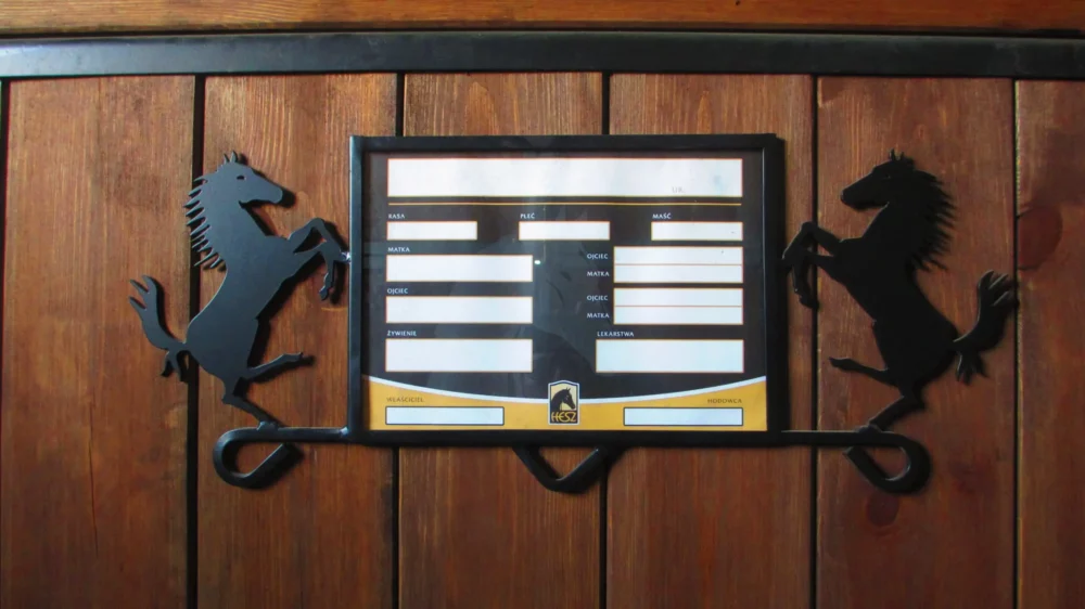 Tabliczka informacyjna z końmi4 Tabliczka informacyjna z końmi4